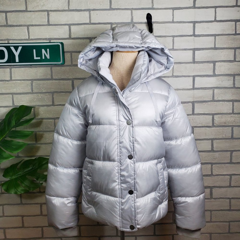 Gap Coldcontrol Max Gray/ Silver Puffer Jacket Si… - image 2